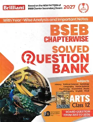 Brilliant BSEB Chapterwise Solved Question Bank Arts Class 12 2027 Book Cover