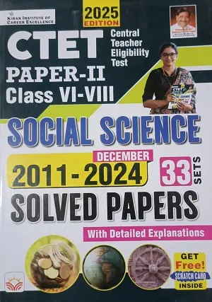 CTET Paper-2 Social Science Solved Question Papers Book for Class 6-8 Teachers