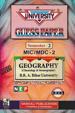 BRABU Geography Semester 2 MIC MDC-2 Guess Paper 2026 by Vaishali Publication