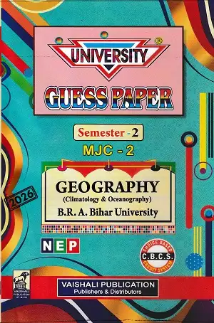 BRABU Geography MJC 2 Semester 2 Guess Paper 2026 | Hindi Medium 1 BRABU Geography MJC-2 Semester 2 Climatology and Oceanography Guess Paper 2026