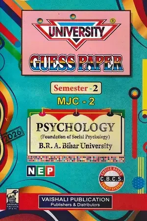 BRABU Psychology MJC-2 Semester 2 Foundation of Social Psychology Guess Paper 2026 Vaishali Publication