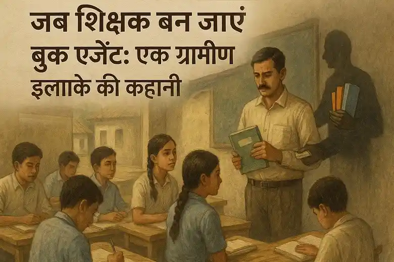 जब शिक्षक बन जाएं बुक एजेंट: एक ग्रामीण इलाक़े की कहानी। 1 teacher as a book agent