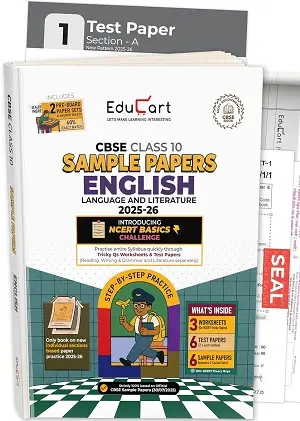 CBSE Class 10 English Sample Paper by Educart for board exam preparation