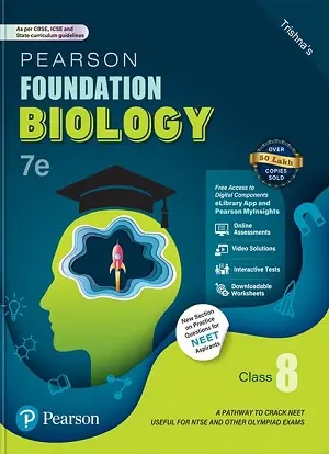 Foundation Biology Class 8 Pearson Book Cover for Students & Olympiad Preparation