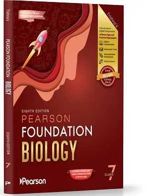 Pearson Foundation Biology Class 7 Eighth Edition textbook cover for school science and foundation learning