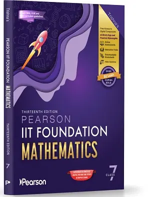 Pearson IIT Foundation Mathematics Class 7 Thirteenth Edition textbook cover for foundation learning