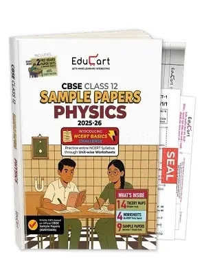 Educart CBSE Class 12 Physics Sample Paper Book 2025-26 | Board Exam Preparation