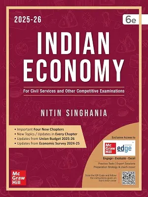 Indian Economy Book 2025-26 by Nitin Singhania | UPSC & State PCS Exam Guide