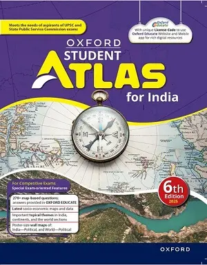 Oxford Student Atlas for India 6th Edition 2025 Book Cover
