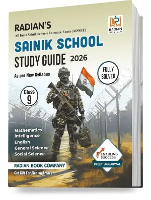Radian’s Sainik School Study Guide 2026 Class 9 | Fully Solved Book | AISSEE Exam Preparation