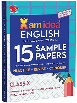 Xam Idea English Class 10 CBSE 2026 15 Sample Papers Book Cover