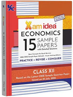 Xam Idea Economics Class 12 CBSE 2026 15 Sample Papers Book Cover