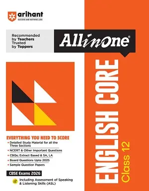 Arihant All in One English Core Class 12 CBSE Exam 2026 Book