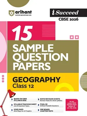 Arihant iSucceed CBSE 2026 Geography Class 12 book cover – 15 sample question papers based on latest CBSE syllabus and marking scheme.