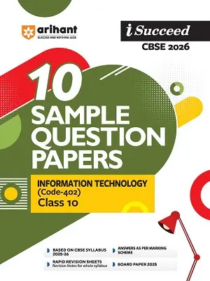 Arihant iSucceed 10 Sample Papers Information Technology Class 10 CBSE 2026 Book Cover