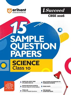 Arihant iSucceed 15 Sample Papers Science Class 10 CBSE 2026 Book Cover