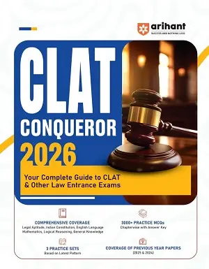 Arihant CLAT Conqueror 2026 Book Cover – Complete Guide for Law Entrance Exams