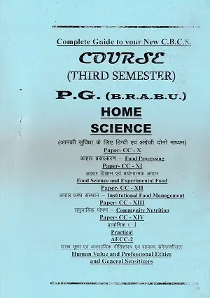 Three in One PG Question Bank Home Science | 3rd Semester | BRABU (CBCS) 2 Three in One PG Home Science Question Bank Third Semester BRABU CBCS