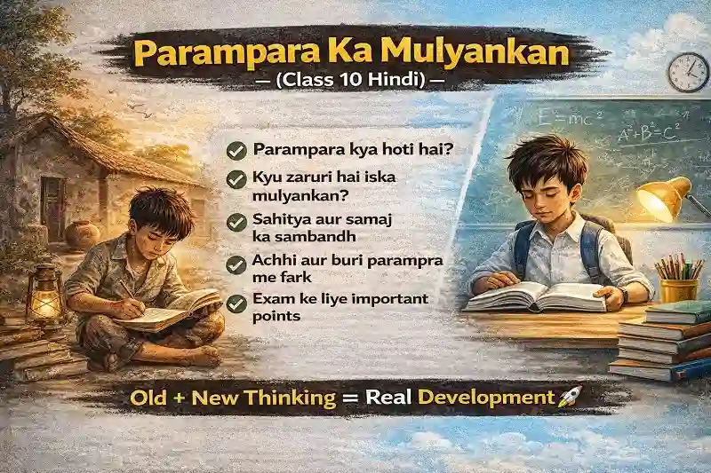 parampara ka mulyankan class 10 hindi ka easy explanation aur summary poster