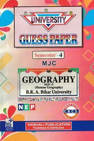 University Guess Paper Semester 4 MJC Geography Human Geography Hindi Medium Vaishali Publication BRABU