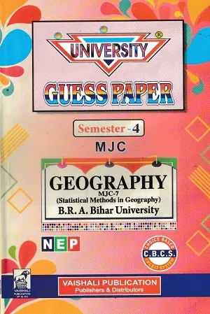 University Guess Paper Semester 4 MJC Geography Statistical Methods in Geography Hindi Medium Vaishali Publication BRABU