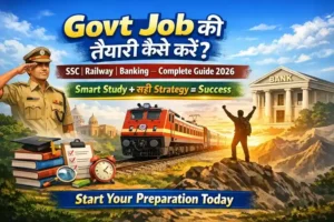 Govt Job की तैयारी कैसे करें 2026: SSC, Railway, Banking के लिए Complete Guide
