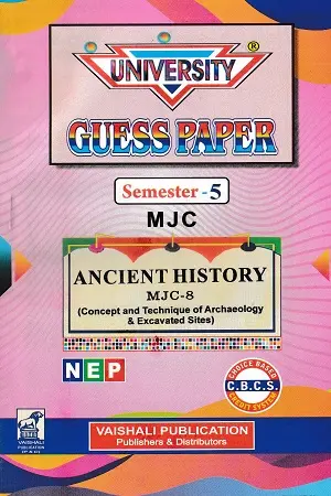 Ancient History Guess Paper Semester 5 MJC 8 9 Hindi Medium BRABU Vaishali Publication