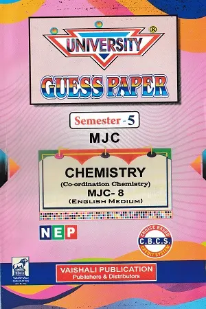 Chemistry Guess Paper Semester 5 MJC 8 9 English Medium BRABU Vaishali Publication