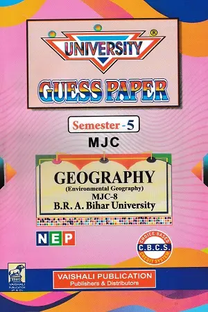 Geography Guess Paper Semester 5 MJC 8 9 Hindi Medium BRABU Vaishali Publication