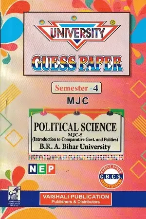 University Guess Paper Semester 4 MJC Political Science Comparative Government and Politics Hindi Medium Vaishali Publication BRABU
