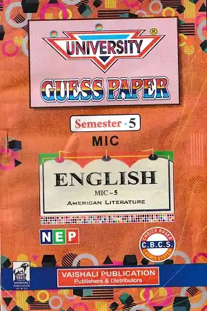 Semester 5 MIC English Guess Paper MIC-5 MIC-6 BRABU Hindi Medium Vaishali Publication