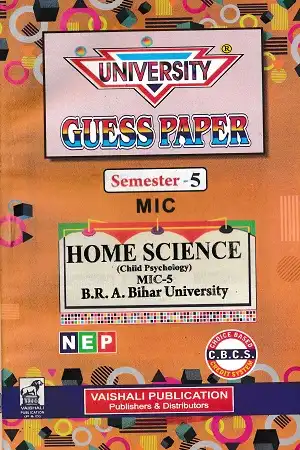 Semester 5 MIC Home Science Guess Paper Combo MIC-5 MIC-6 BRABU Vaishali Publication