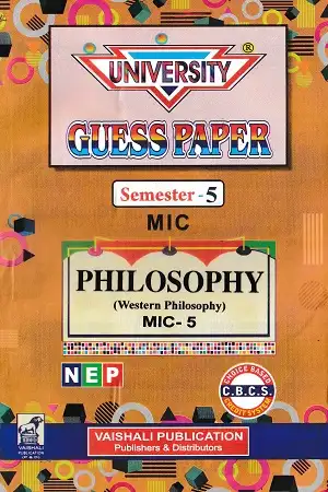 Semester 5 MIC Philosophy Guess Paper MIC-5 MIC-6 BRABU Hindi Medium Vaishali Publication