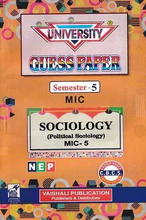 Semester 5 MIC Sociology Guess Paper MIC-5 MIC-6 BRABU Hindi Medium Vaishali Publication