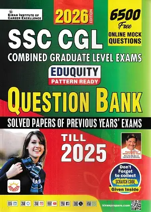 SSC CGL Question Bank 2026 Kiran Publication English Medium Solved Papers Till 2025