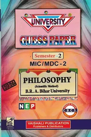 University Guess Paper Semester 2 MIC/MDC-2 Philosophy (Scientific Method) for B.R.A. Bihar University by Vaishali Publication