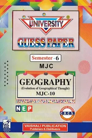 Home 16 University Guess Paper Geography Semester 6 MJC-10 MJC-11 MJC-12 by Vaishali Publication