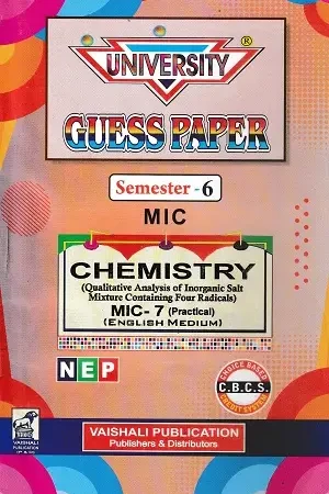 University Guess Paper Semester 6 MIC Chemistry MIC-7 Practical Qualitative Analysis English Medium